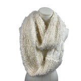 Sonoma Life+Style Ivory Infinity Scarf Soft Knit & Fuzzy Texture For Cozy Comfor
