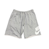 Nike Mens Gray Drawstring Shorts With Logo Graphics Casual Lightweight Size L