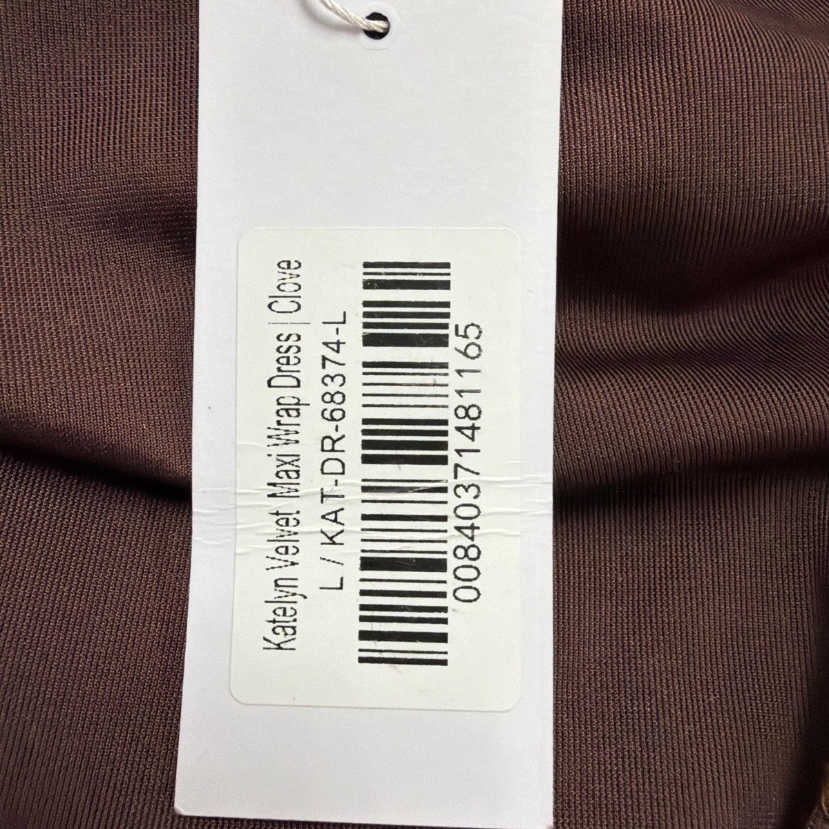 Baltic Born Womens Brown Velvet Wrap Maxi Dress Elegant Soft Fabric Size L