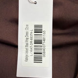 Baltic Born Womens Brown Velvet Wrap Maxi Dress Elegant Soft Fabric Size L