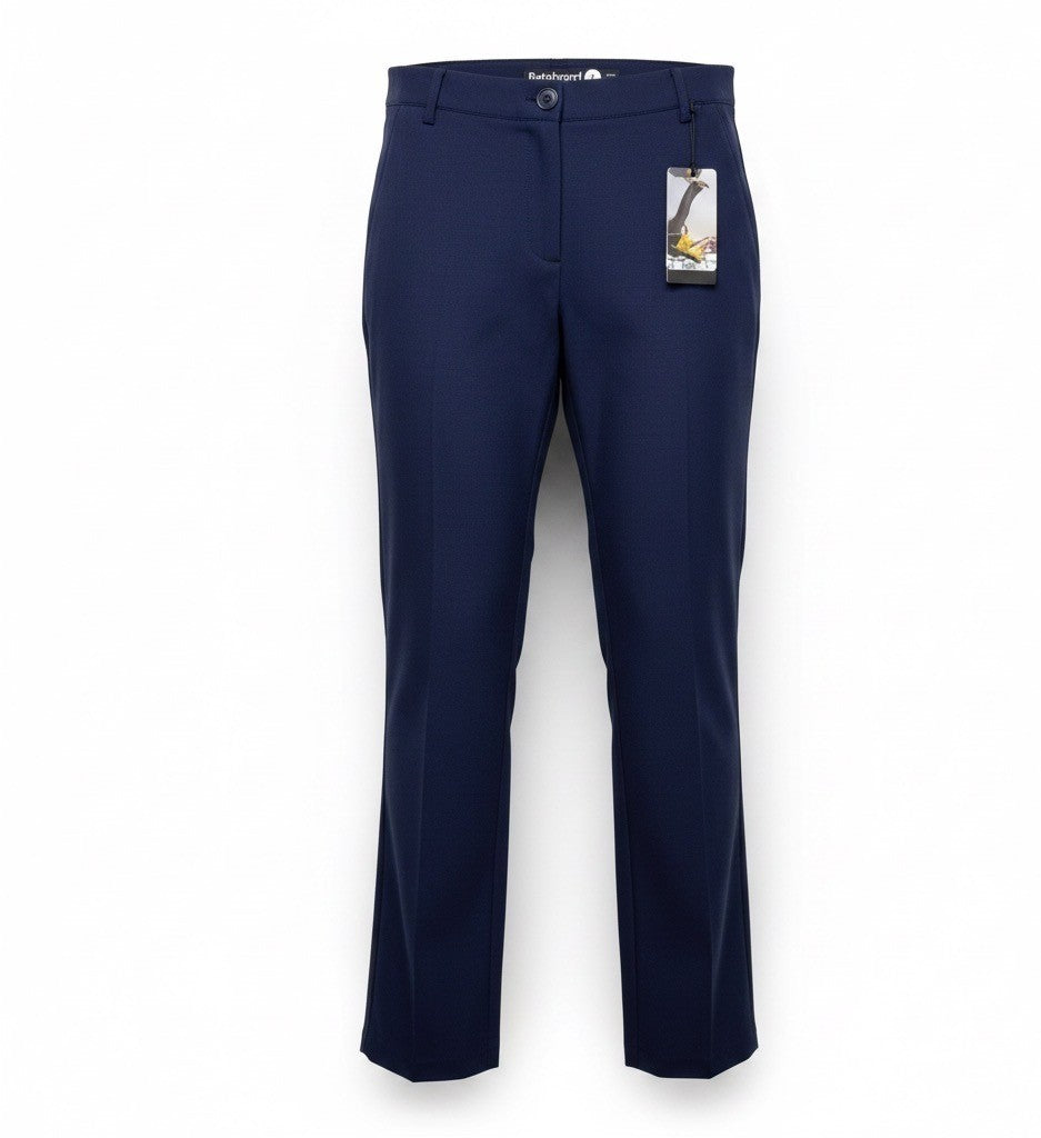 Betabrand Womens Navy Mid-Rise Stretch Dress Pants Petite New Sz L