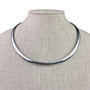 Silver Tone Womens Metal Choker Necklace Snake Chain
