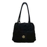 Vera Bradley Women’s Black Quilted Fabric Turn Lock Closure Shoulder Bag