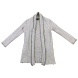 Ann Taylor Womens Gray Chevron Wool Blend Open Front Cardigan Sweater Size SP