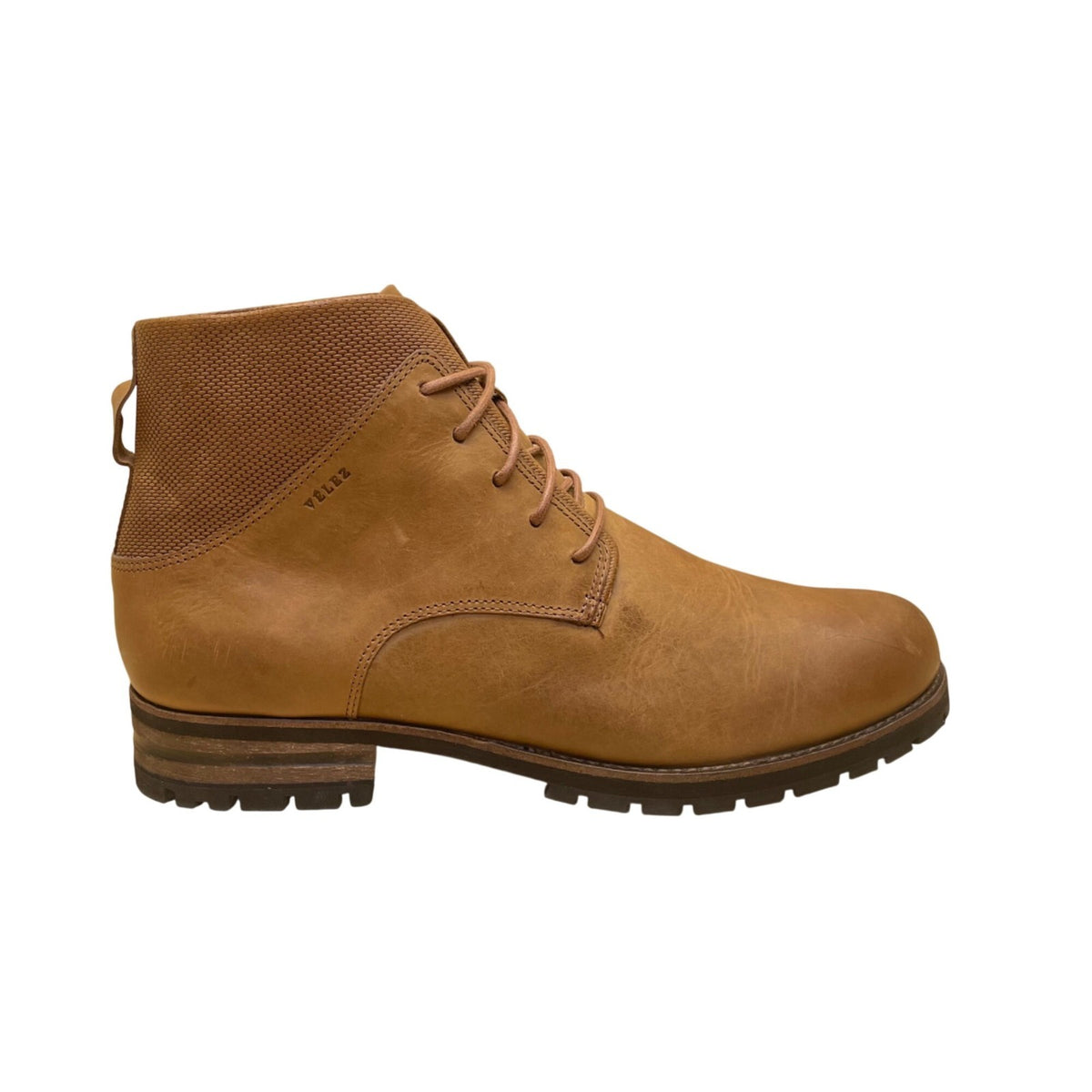 Velez Men’s Brown Leather Lace-Up Rugged Sole Artisan Ankle Boots  Size 43