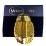 Monet Womens Gold Tone Beetle Crystal Pin Brooch Jewelry