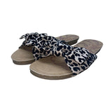 Blowfish Women’s Black & White Leopard Print Bow Detail Slide Sandals 7.5
