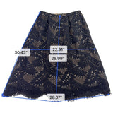 BCBGMaxAzria Womens Beige/Black Lace Crop Top & Maxi Skirt Set  Elegant Size 8 
