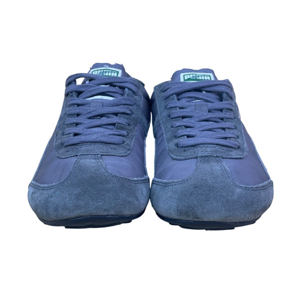 Puma Men’s Gray & Silver Suede Casual Athletic 76 Runner Sneakers Size 7.5