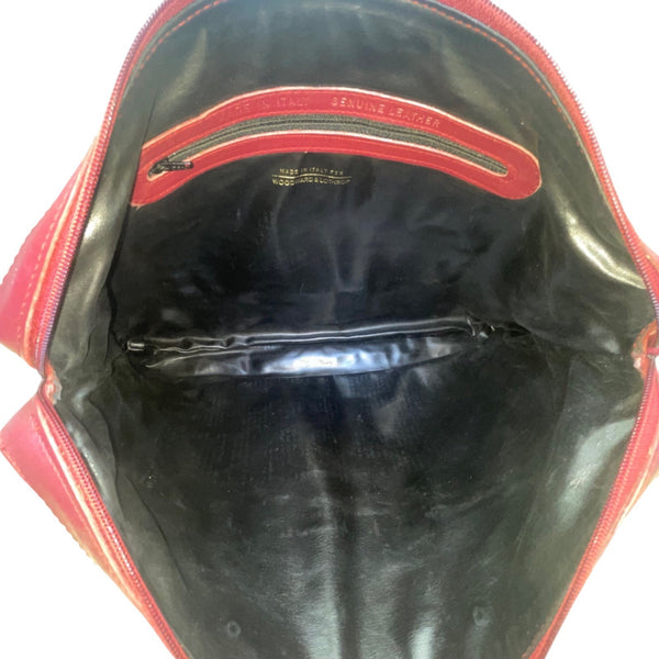 Woodward & Lothrop Women’s Burgundy Leather Made In Italy Suitcase Messenger Bag