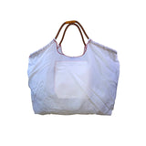 Ball & Chain Women’s White & Red Candy Embroidered Gumball Machine Satchel Bag