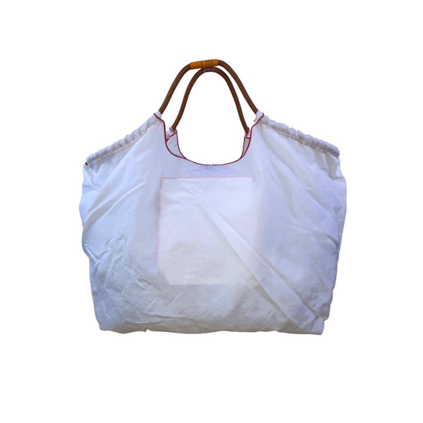 Ball & Chain Women’s White & Red Candy Embroidered Gumball Machine Satchel Bag