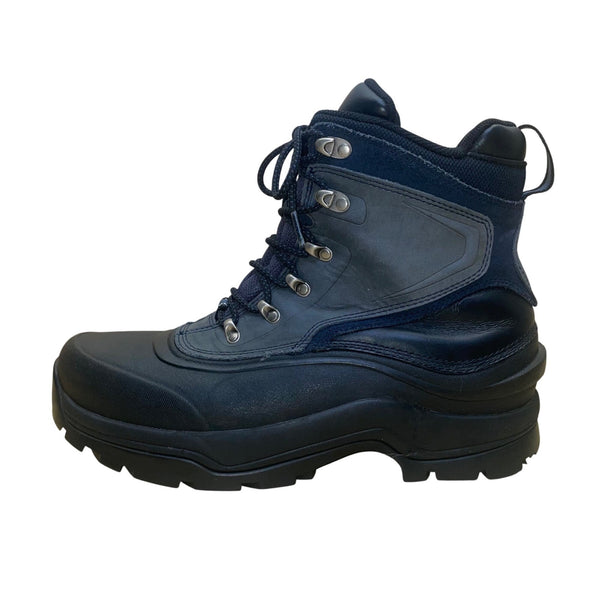 Lands’ End Men’s Black & Navy Lace Up Waterproof Winter Hiking Boots Size 9.5