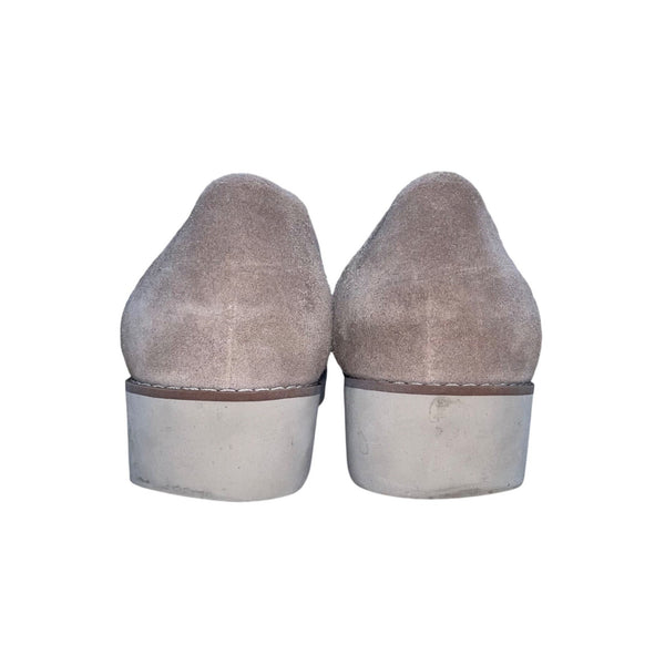 Women’s Taupe Suede Comfort Lug Sole Slip-On Kensley Loafers Size 7.5