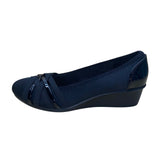 Cliffs By White Mountain Women’s Black Woven Detailing Bowie Wedge Flats Size 7M
