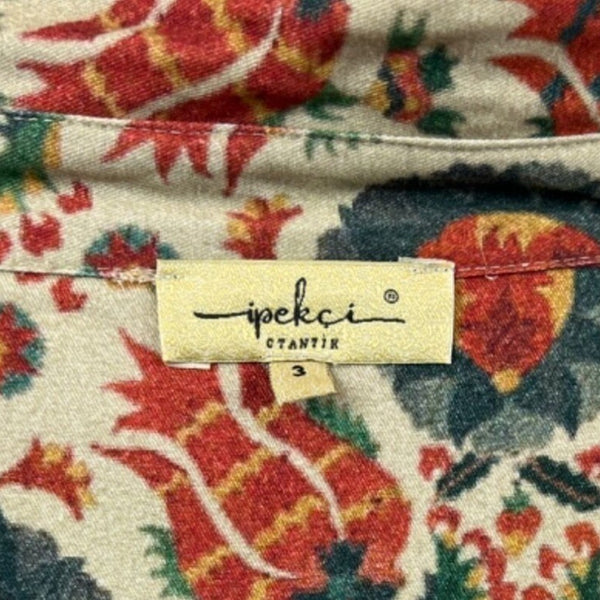 Ipekci Women's Paisley Pattern Long Sleeve Dress Sz 3