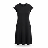 Isaac Mizrahi Womens Black Short Sleeve A-Line Dress Size S