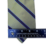 Dion Mens Blue & Orange Striped 100% Silk Tie Classic Design