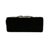 Confetti Women’s Black Velvet & Sequin Holiday House Handbag With Handle & Strap