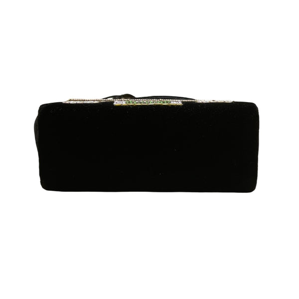 Confetti Women’s Black Velvet & Sequin Holiday House Handbag With Handle & Strap