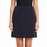 Exclusively Misook Women’s Navy Blue Acrylic Pencil Skirt Petite Stretch Size S