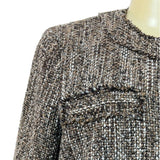 Michael Kors Women's Brown Tweed Blazer Jacket Sz 8