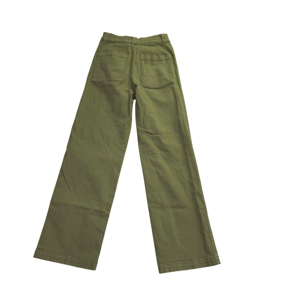 Madewell Womens Olive Cotton Blend Emmett Wide-Leg Pants Casual Outfit Size 25
