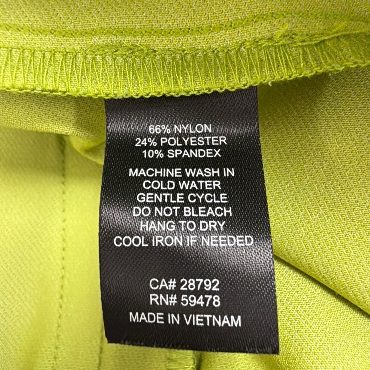 Rachel Zoe Women’s Bright Green Nylon Blend Straight-Leg Pants Size 10