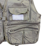 Crystal River Mens Beige Utility Fishing Vest Multi-Pocket Durable Design Sz M
