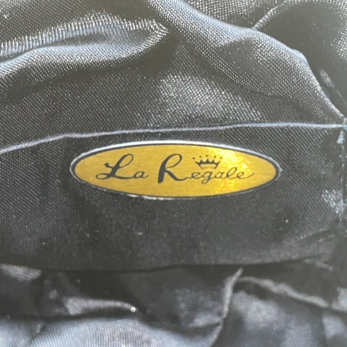 La Regale Women’s Black Beaded Gold Frame Clasp Shoulder Evening Bag