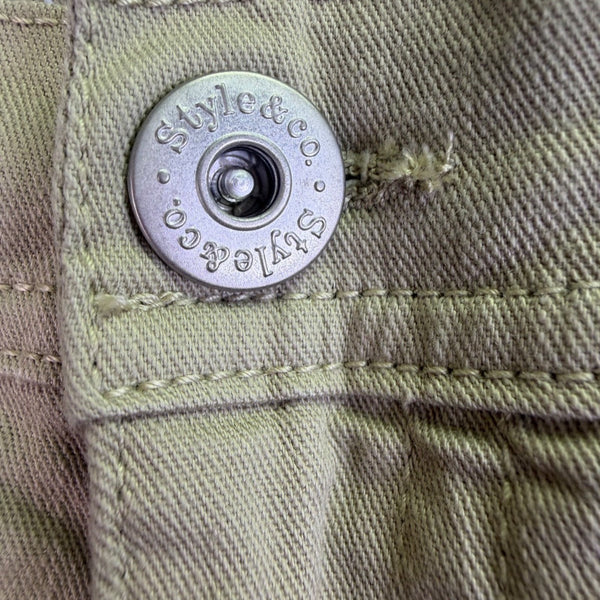 Style & Co Womens Khaki Slim Leg Tummy Control High Rise Pants Size 16P