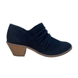 Rocket Dog Women’s Black Suede Stacked Heel Slip-On Ankle Booties Size 9.5