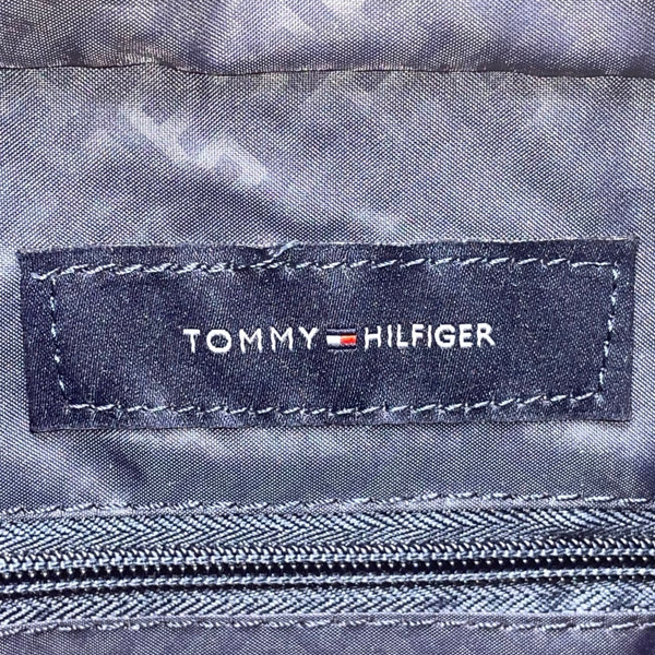 Tommy Hilfiger Women’s Red & Blue Canvas & Faux Leather Striped Accent Tote Bag