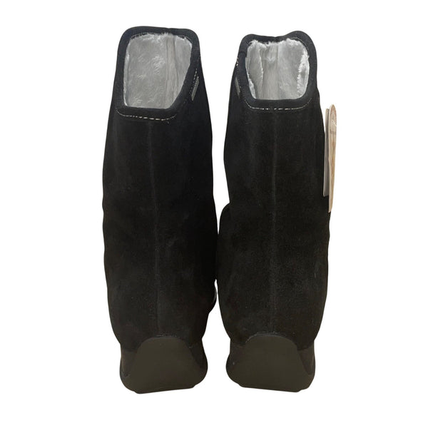 Sporto Women’s Black Suede Waterproof Aquastop Mid-Calf Winter Ella Boots Sz 7M