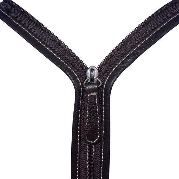 Women’s Burgundy Leather Multiple Compartments Sling Adjustable Straps Backpack