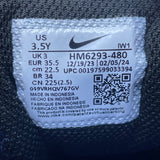 Nike Youth Black & Blue Synthetic Leather Lace-Up Casual Sneakers Size 3.5Y