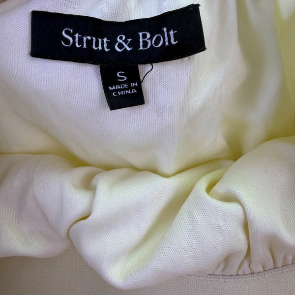 Strut & Bolt Womens Cream Tulle Layered Midi Skirt Stylish Design Size S
