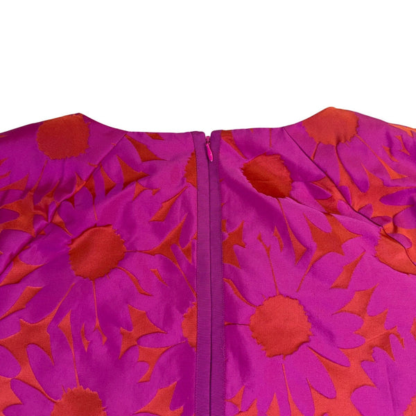 ASOS Womens Pink & Orange Floral Print Drop Hem Dress Size 14