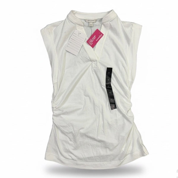 Banana Republic Womens White Sleeveless V-Neck Top Size S