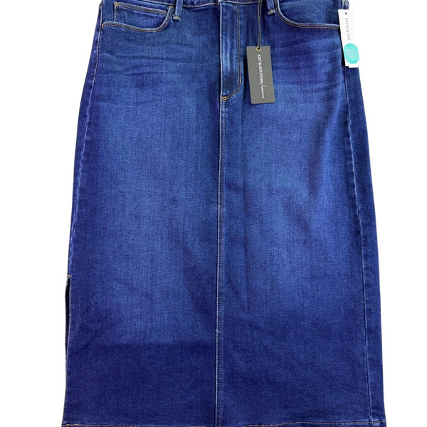Just Black Denim Womens Dark Wash Side Slit Midi Skirt Modern Style Sz XL