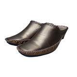 Modellista Women’s Bronze Stitched Leather Slip-On Drive Mules Size 10M