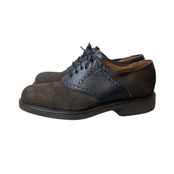 Johnston & Murphy Men's Rust Black Leather Brinkley Oxford Shoes Sz 12M - NWB