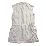 Lacoste Womens White Sleeveless Safari Vest Jacket With Pockets Size 38