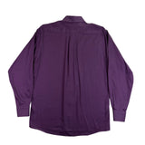 Michael Kors Mens Purple Cotton Button-Up Long Sleeve Shirt Regular Fit Sz 15.5