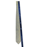 Jos. A. Bank Mens Yellow & Blue Silk Tie Signature Collection Geometric Pattern