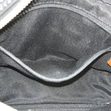 Dooney & Bourke Black Pebbled Leather Tan Trim & Adjustable Strap Crossbody Bag