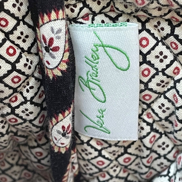 Vera Bradley Women’s Black Quilted Paisley Floral  Adjustable Crossbody Bag