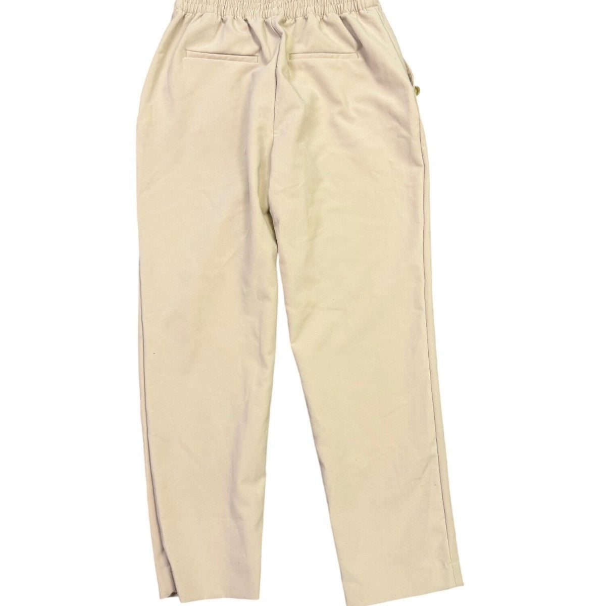 Zara Womens Beige Button-Detail High-Waisted Pants Size M