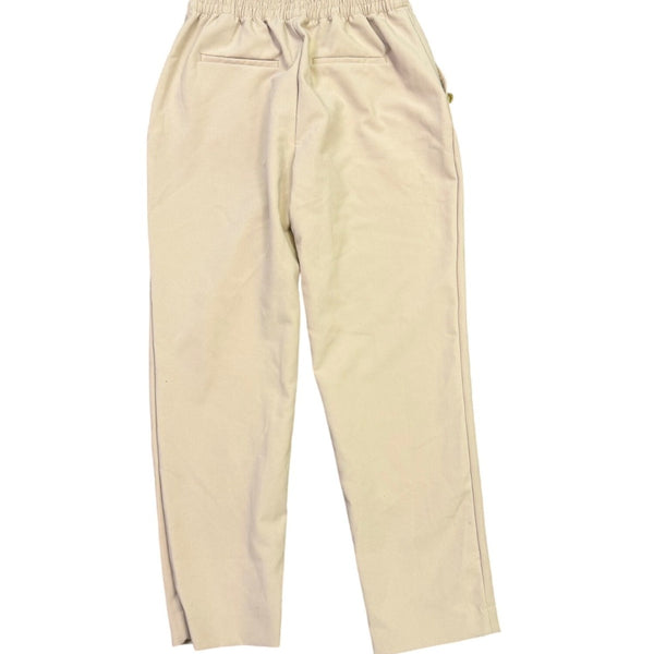 Zara Womens Beige Button-Detail High-Waisted Pants Size M