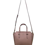 Kate Spade Women’s Pink Leather Adjustable Strap Compact Crossbody Tote Bag